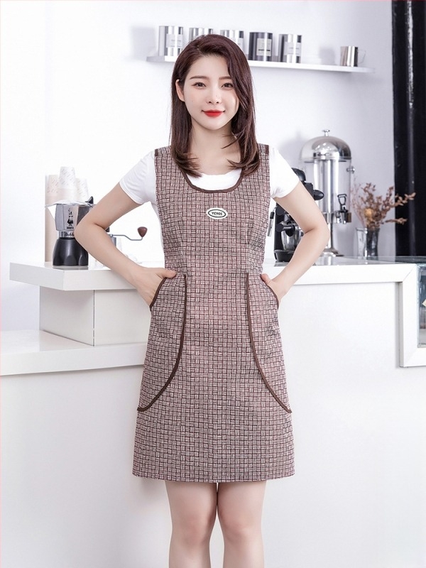 Γιλέκο, Νέα Ποδιά Κουζίνας, Αδιάβροχα και Ανθεκτικά στο Λάδι Ρούχα Εργασίας, Εστίαση, Γυναικεία, Κορεάτικης Στυλ, Όμορφη Ζώνη