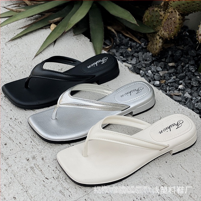 Γυναικείες Παντόφλες Wedge Wedge Σαγιονάρες PVC Αντιολισθητικές Σαγιονάρες Παραλίας Απλές Δίχρωμες Σαγιονάρες