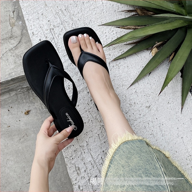 Γυναικείες Παντόφλες Wedge Wedge Σαγιονάρες PVC Αντιολισθητικές Σαγιονάρες Παραλίας Απλές Δίχρωμες Σαγιονάρες