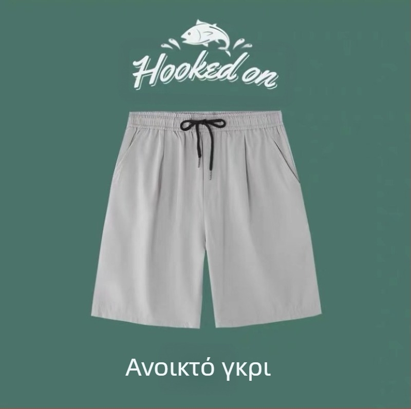 Ανδρικά σορτς από μετάξι Ice Silk, καλοκαιρινά, μοντέρνα, off-top παντελόνια, φοιτητικά, χαλαρά, μεγάλα αθλητικά παντελόνια