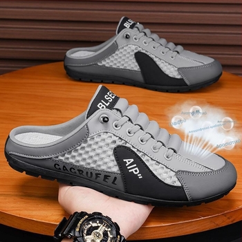 Lazy Shoes Ανδρικά Δετά Ανδρικά Παπούτσια Νέα Καλοκαιρινά Μισές Παντόφλες Αθλητικά Παπούτσια Ανδρικά Slip-On Ανδρικά Αθλητικά και Αναψυχής Παπούτσια