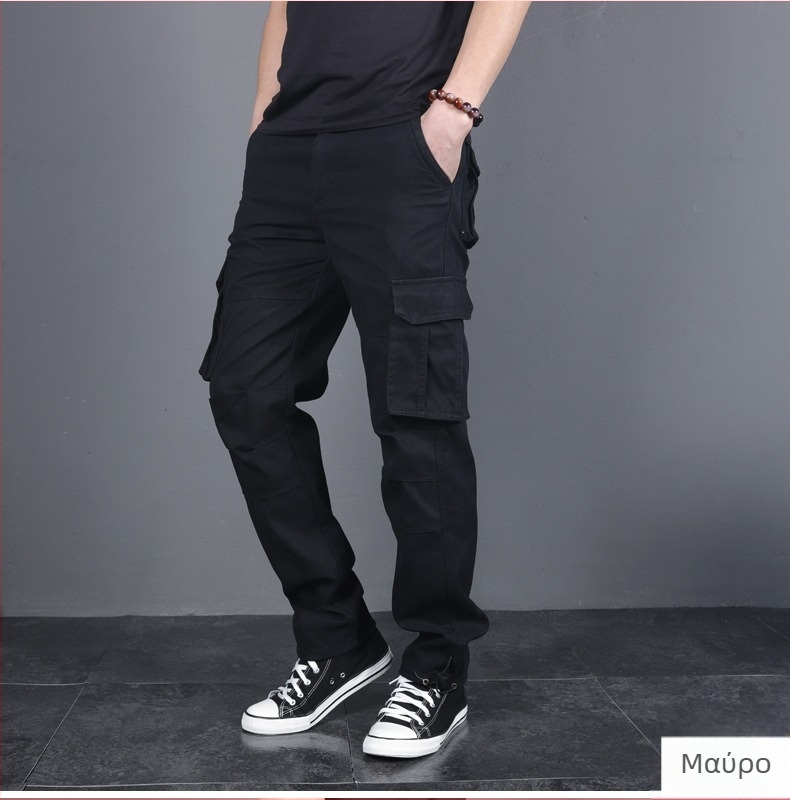 Φθινοπωρινά και χειμερινά νέα ανδρικά παντελόνια για υπαίθριες δραστηριότητες, casual παντελόνια με πολλές τσέπες, ανδρική χαλαρή ίσια τάση μόδας για μεγάλα μεγέθη