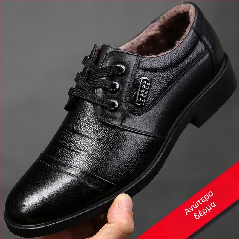 [πρώτο στρώμα δέρματος αγελάδας] ανοιξιάτικα και φθινοπωρινά δερμάτινα παπούτσια ανδρικά επαγγελματικά casual αναπνεύσιμα βρετανικά επίσημα δερμάτινα ανδρικά παπούτσια μπαμπά ανδρικά