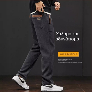 Ανδρικό Casual Παντελόνι Boao Velvet Loose Άνοιξη και Φθινόπωρο 2025, Νέο Μακρύ Παντελόνι, Ευρωπαϊκό Βαμβακερό Βελούδο, Ελαστικό, Αγορίστικο Παντελόνι Φόρμας