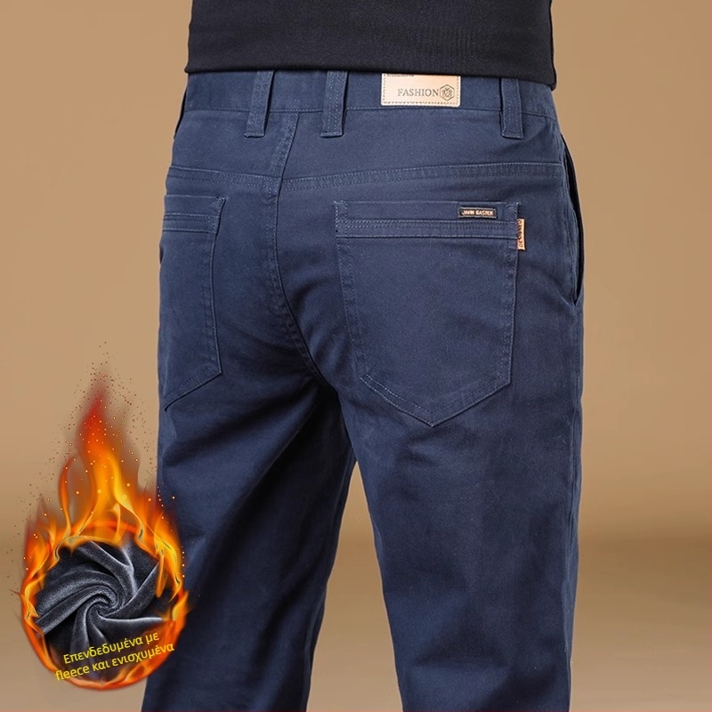 Χακί, κομψό, λεπτό, ανδρικό, casual παντελόνι, λεπτό, ίσιο, άνοιξη και φθινόπωρο, νέο, επαγγελματικό παντελόνι 2025, ανδρικό στυλ
