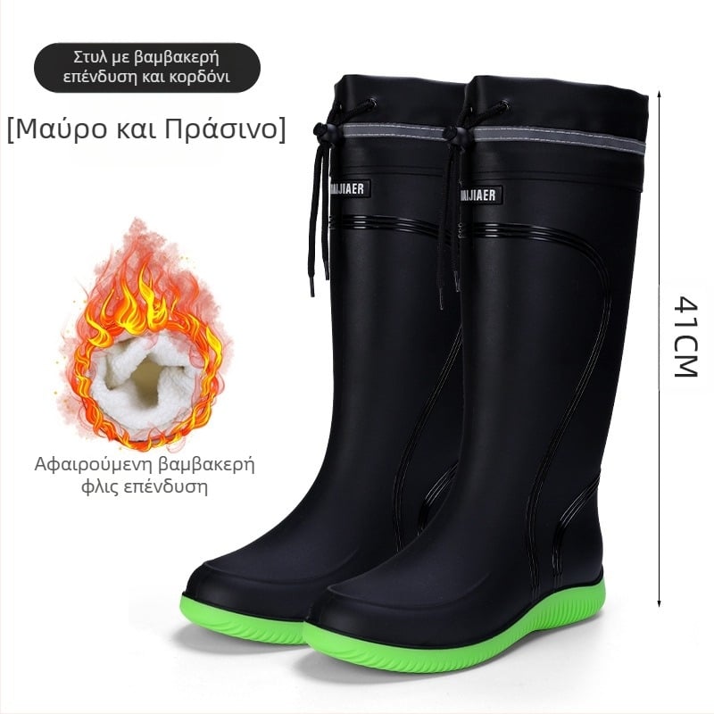 Ευρωπαϊκές και αμερικανικές μοντέρνες μπότες βροχής μέχρι τη μέση της γάμπας, ανδρικά παπούτσια νερού, χαμηλές μπότες βροχής, αδιάβροχες, αντιολισθητικές, λαστιχένιες μπότες κουζίνας, παπούτσια εργασίας για ψάρεμα, πλύσιμο αυτοκινήτων