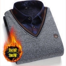 Μακρυμάνικο μπλουζάκι ανοιξιάτικο και φθινοπωρινό για άνδρες μεσήλικες και ηλικιωμένους, μπλουζάκι πόλο με φθινοπωρινό τελείωμα, ανδρικό μπλουζάκι με μακριά μανίκια και πέτο