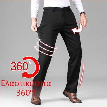 Ανδρικά παντελόνια Casual για Άνοιξη και Φθινόπωρο, Χοντρά, Υψηλής ποιότητας, Κεντημένα, Χωρίς Σιδέρωμα, Ζεστά παντελόνια με επένδυση fleece, Ίσια, Επαγγελματικά παντελόνια για Άνδρες