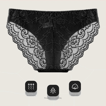 Γυναικεία εσώρουχα Crossborder Ice Silk Seamless με χαμηλοκάβαλο, naked, σέξι, δαντελένιο, βαμβακερό, αναπνεύσιμο, για μεγάλα μεγέθη