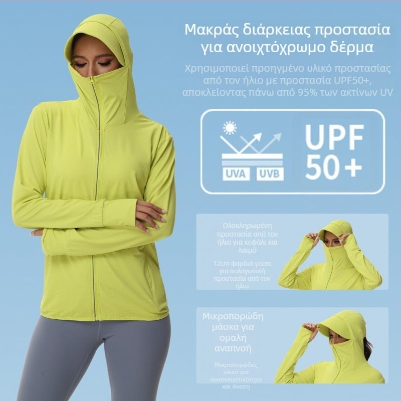 Γυναικεία Ρούχα Plus Size 2024 Νέα Αντηλιακά Γυναικεία Καλοκαιρινά Αντι-UV Πλεκτά Αντηλιακά Ρούχα Ανδρικά Δερμάτινα