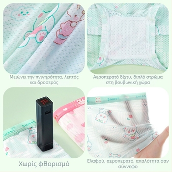 Παιδικό εσώρουχο κοριτσιών μπόξερ κατηγορίας Α από μετάξι Ice Summer Thin 7A αντιβακτηριδιακό τυπωμένο καρτούν μποξεράκι για μωρά