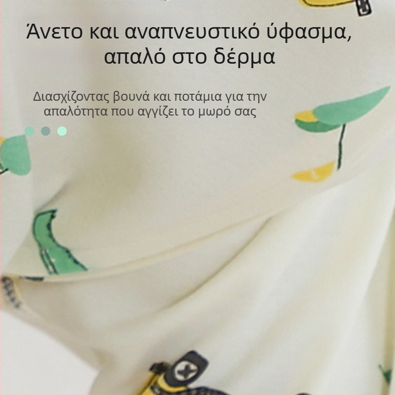 Παιδική πιτζάμα Michley από καθαρό βαμβάκι, παιδική υπνόσακος κατηγορίας a, ολόσωμη φόρμα με σχέδια, αναπνεύσιμη και άνετη το καλοκαίρι