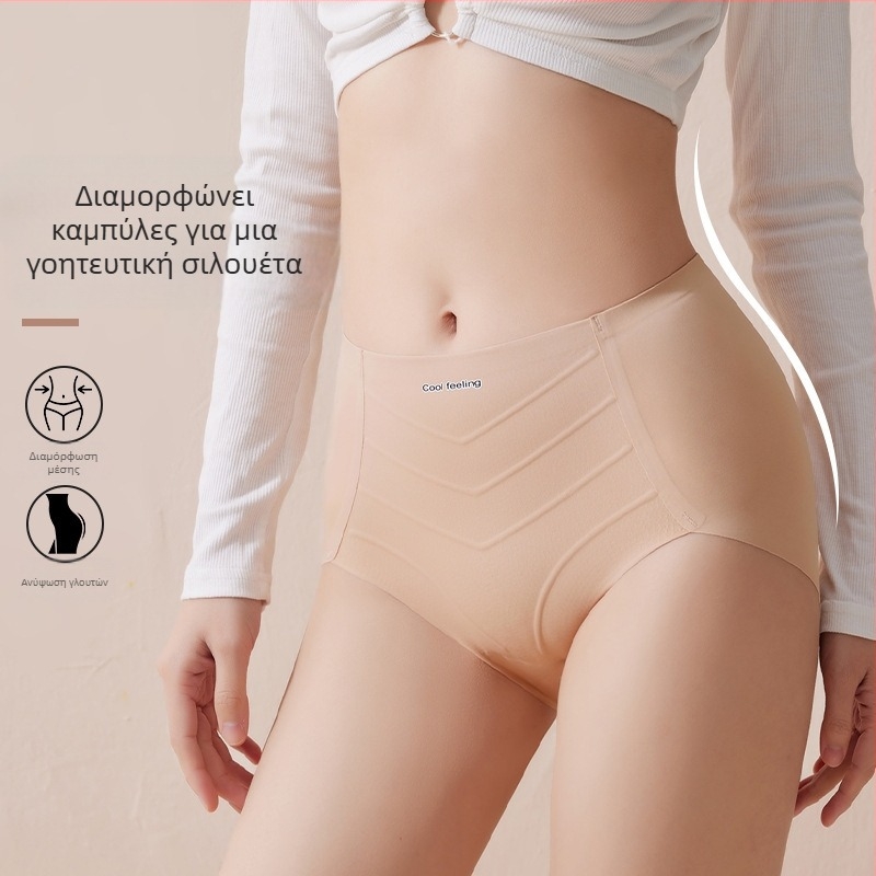 Γυναικεία εσώρουχα μεσαίας-ψηλής μέσης, μονοκόμματα, αντιβακτηριδιακά, βαμβακερά, λεπτές, αναπνεύσιμες, για την ανόρθωση ισχίων στην κοιλιά, χωρίς σημάδια