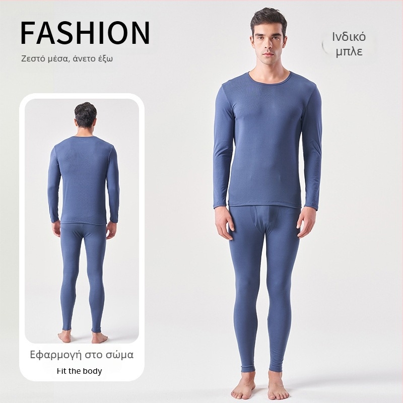 Ανδρικά αντιβακτηριδιακά ρούχα και παντελόνια φθινοπώρου από λεπτό φλις, κοστούμι Shuyi, υψηλής ελαστικότητας, διπλής όψης, αντιβακτηριδιακά θερμικά εσώρουχα με λείανση