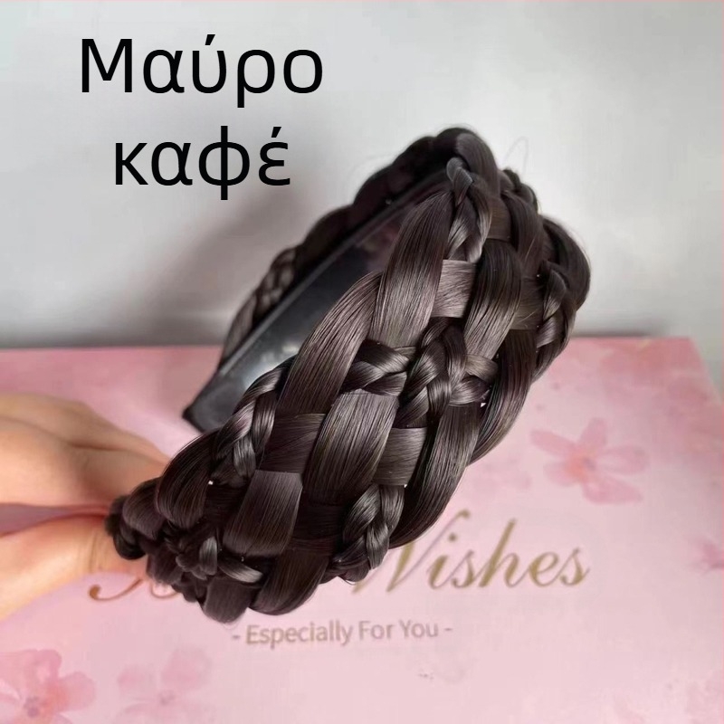 Νέα φαρδιά κορδέλα για περούκες, κορδέλα για τα μαλλιά με έξι τούφες, μονοκόμματη κορδέλα για τα μαλλιά με πλεξούδα ψαροκόκαλο