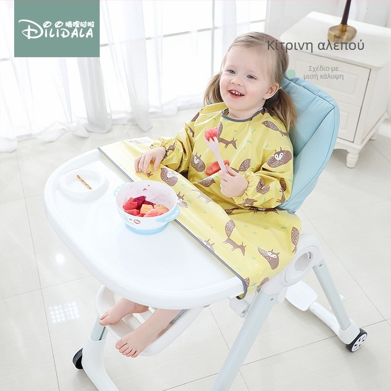 Blw Eating Artifact Baby Anti-Dirty Water All-In-One Σαλιάρα Τραπεζαρία Καρέκλα Τραπεζαρία για Μωρό με Μακρυμάνικο Ρόμπα Ανεξάρτητη Διατροφή