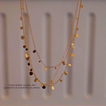 Γυναικείο κολιέ με τετράγωνη αλυσίδα κλείδας, άχρωμο, τιτάνιο-ατσάλι Super Flash, με σταγόνες νερού σε σχήμα αστραφτερού σταγόνες, στρογγυλό κολιέ