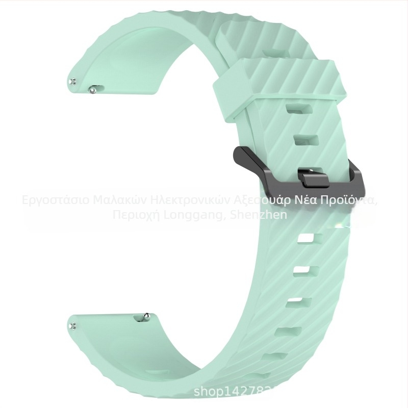 Για Samsung Watch 7 Λουράκι Σιλικόνης με Έλατο, Μαύρο Λουράκι Σιλικόνης με Πόρπη 20/22mm, Λουράκι Έλατο