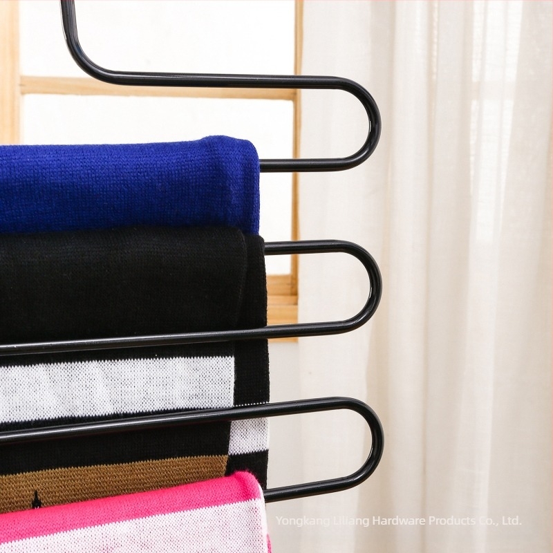 Αντιολισθητική πολυστρωματική κρεμάστρα παντελονιών από ανοξείδωτο ατσάλι, κρεμάστρα παντελονιών σε σχήμα S για αποθήκευση κασκόλ και φινίρισμα, γάντζο ρούχων για οικιακή χρήση