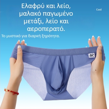 Το δίχτυ θα είναι καλοκαιρινό μεταξωτό σλιπ από μετάξι πάγου, δροσερό μεταξωτό ανδρικό εσώρουχο χαμηλής μέσης, ελαφρύ, αναπνεύσιμο, υψηλό ελαστικό, κυρτό στο εσωτερικό.