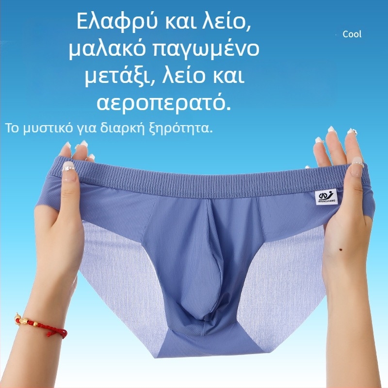 Το δίχτυ θα είναι καλοκαιρινό μεταξωτό σλιπ από μετάξι πάγου, δροσερό μεταξωτό ανδρικό εσώρουχο χαμηλής μέσης, ελαφρύ, αναπνεύσιμο, υψηλό ελαστικό, κυρτό στο εσωτερικό.