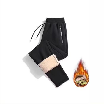 Winter Plus Fertilizer Extra Large Χειμερινό Παντελόνι με επένδυση fleece, Ανδρικό Ζεστό Παντελόνι με Χοντρό Χείλος, Casual Παντελόνι, Ανδρικό Χειμερινό Βελούδινο Παντελόνι