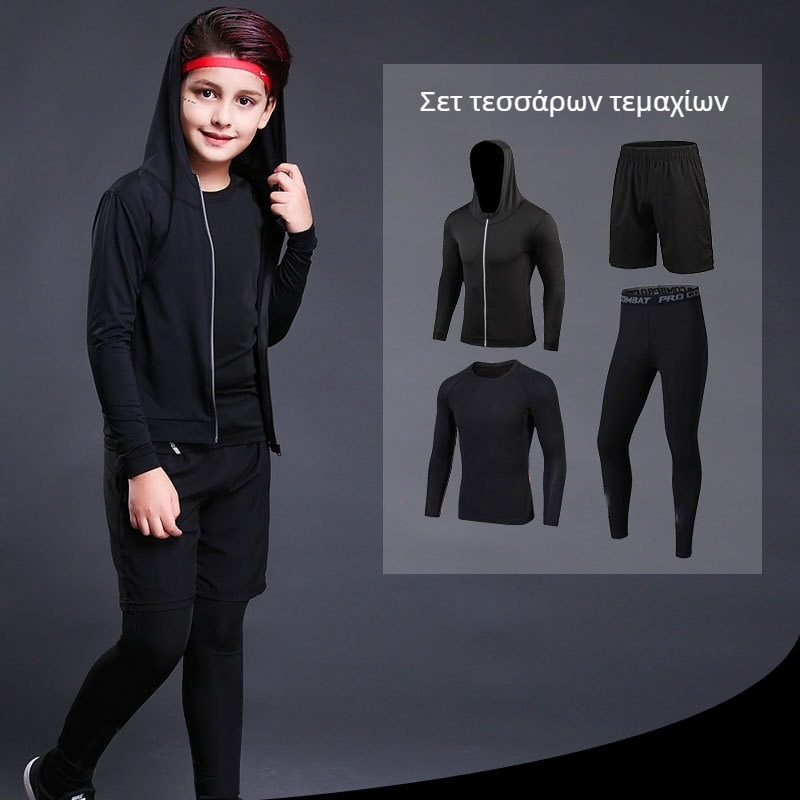 Παιδικά κολάν προπόνησης, φθινοπωρινά και χειμερινά αθλητικά ρούχα, ρούχα για μπάσκετ, ποδόσφαιρο, ρούχα γρήγορου στεγνώματος για αγόρια και αγόρια γυμναστικής