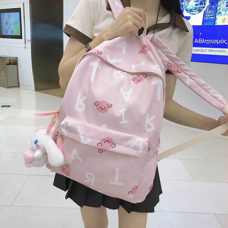 Ιαπωνική χαριτωμένη τσάντα γκράφιτι για κορίτσια, γυναικεία τσάντα μαθήτριας λυκείου από την Κορέα, μαθήτρια γυμνασίου, σακίδιο πλάτης μεγάλης χωρητικότητας