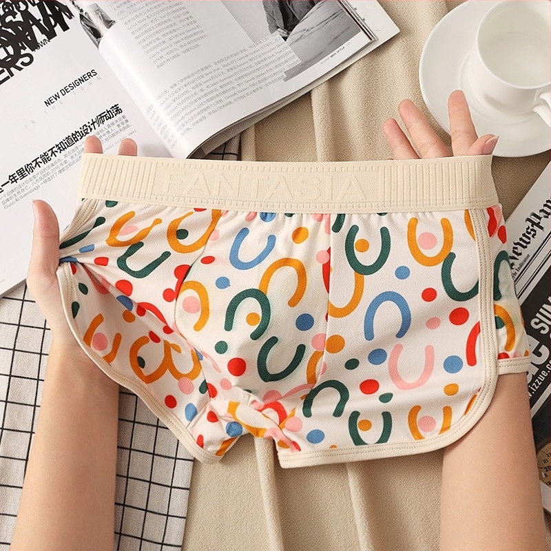 Ανδρικά εσώρουχα με έγχρωμη εκτύπωση, χαριτωμένο στυλ, με μέση, άνετο και φιλικό προς το δέρμα, Zhongshan Wholesale
