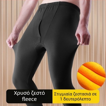 Ανδρικό παντελόνι με χοντρό ζεστό ύφασμα, Ανδρικό παντελόνι από χοντρό βαμβάκι με επένδυση από φλις, Παντελόνια Thunderpants για φθινοπωρινά ρούχα, Ανδρικό παντελόνι με επένδυση από κάτω, Χειμερινά παντελόνια για μεγάλα μεγέθη