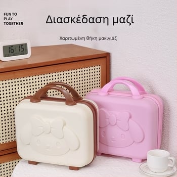 Βαλίτσα 14 ιντσών για άνδρες και γυναίκες με μοτίβο κινουμένων σχεδίων, τσάντα αποθήκευσης, κουτί με σουβενίρ, θήκη καλλυντικών Pp, μεγάλη χωρητικότητα