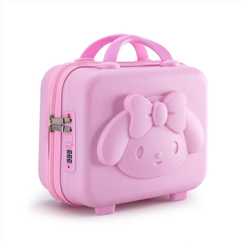 Βαλίτσα 14 ιντσών για άνδρες και γυναίκες με μοτίβο κινουμένων σχεδίων, τσάντα αποθήκευσης, κουτί με σουβενίρ, θήκη καλλυντικών Pp, μεγάλη χωρητικότητα