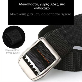 σε απόθεμα χονδρικής ανδρική ζώνη από νάιλον καμβά με σχέδιο φανελάκι, ιαπωνική αγκράφα, all-match trend, αναπνεύσιμη υφασμένη ζώνη
