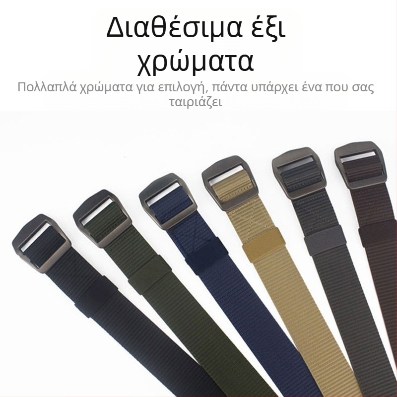 σε απόθεμα χονδρικής ανδρική ζώνη από νάιλον καμβά με σχέδιο φανελάκι, ιαπωνική αγκράφα, all-match trend, αναπνεύσιμη υφασμένη ζώνη