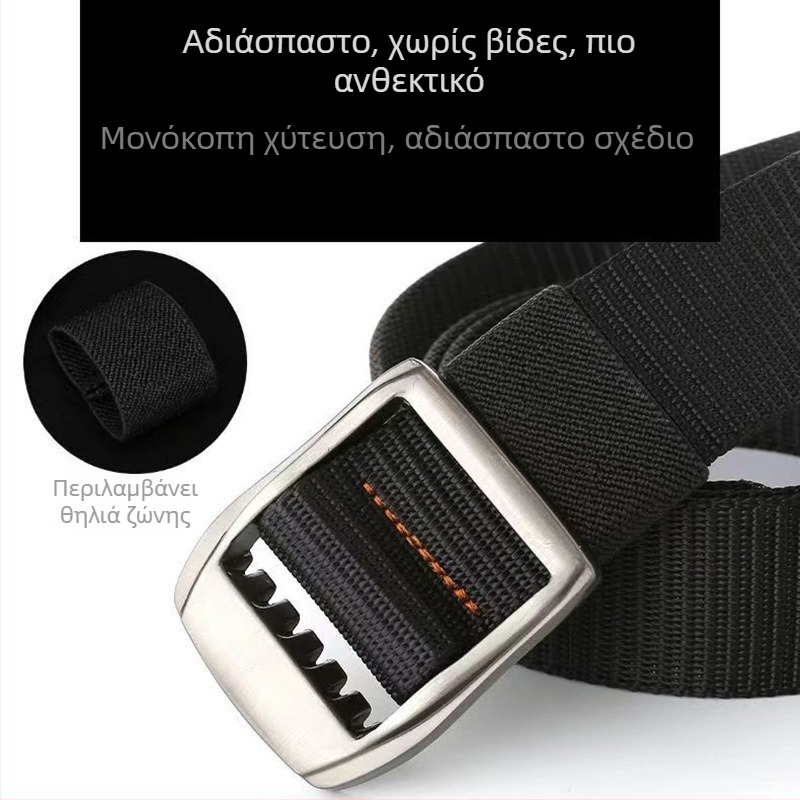 σε απόθεμα χονδρικής ανδρική ζώνη από νάιλον καμβά με σχέδιο φανελάκι, ιαπωνική αγκράφα, all-match trend, αναπνεύσιμη υφασμένη ζώνη