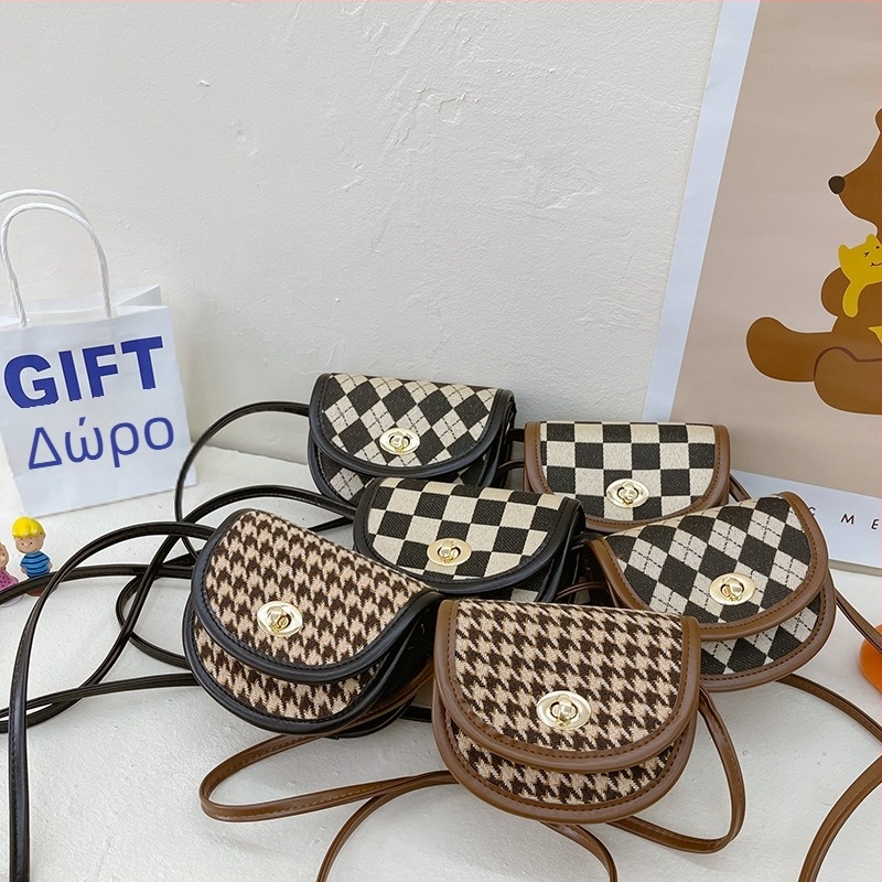 Παιδική μίνι τσάντα Crossbody για κορίτσια, κορεάτικης κατασκευής, με κορεάτικο στυλ, μοντέρνα ρετρό τσάντα σέλας