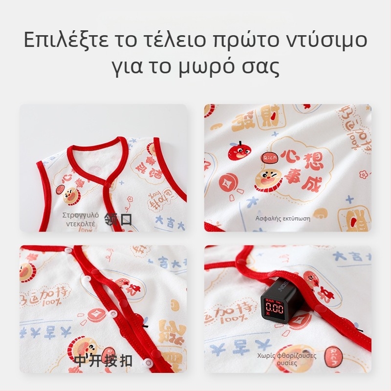 Βρεφικό Γιλέκο Κλάσης Α για Εξωτερική Ρούχα, Άνοιξη και Φθινόπωρο, Βρεφικό Γιλέκο από Καθαρό Βαμβάκι για Βόλτες το Φθινόπωρο