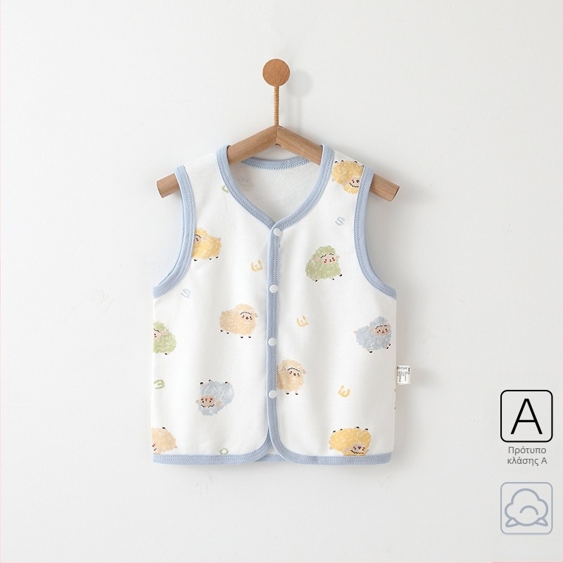 Βρεφικό Γιλέκο Κλάσης Α για Εξωτερική Ρούχα, Άνοιξη και Φθινόπωρο, Βρεφικό Γιλέκο από Καθαρό Βαμβάκι για Βόλτες το Φθινόπωρο
