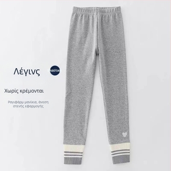 Κολάν για κορίτσια Άνοιξη και Φθινόπωρο 2025 Νέο Στυλ Παιδικά Εξωτερικά Ρούχα για Κορίτσια σε Μεσαίους και Μεγάλους Όρους, Εσωτερική επένδυση από φλις και χοντρό νήμα