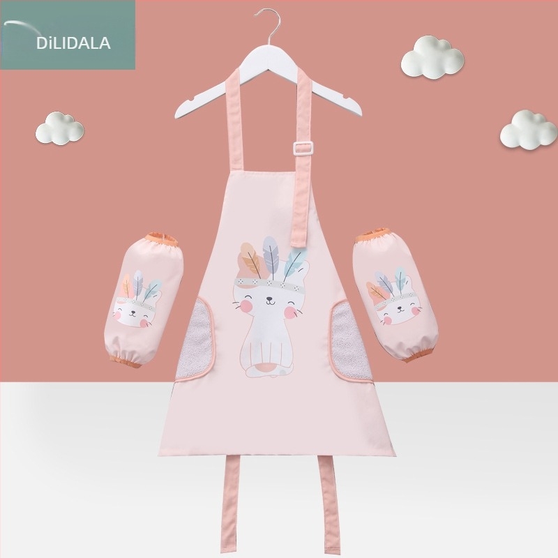 Ποδιά μωρού αδιάβροχη για αγόρια και παιδιά, αντιλερωμένα ρούχα ζωγραφικής, αντίστροφη ενδυμασία για κορίτσια, μόνο για μαθητές