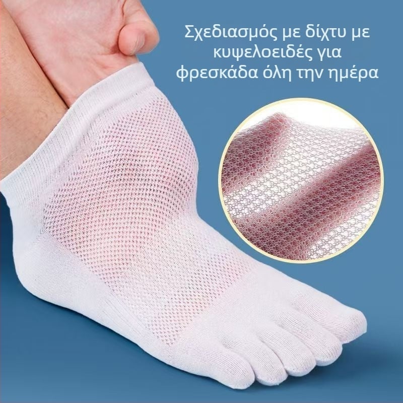 Κάλτσες με δάχτυλα για άνδρες, καλοκαιρινές βαμβακερές κάλτσες, κάλτσες με κοντά δάχτυλα, λεπτές κάλτσες με σχίσιμο από διχτυωτό υλικό, αναπνεύσιμες, απορροφητικές του ιδρώτα, με διαχωριστικά δακτύλων, άμεση πώληση από το εργοστάσιο