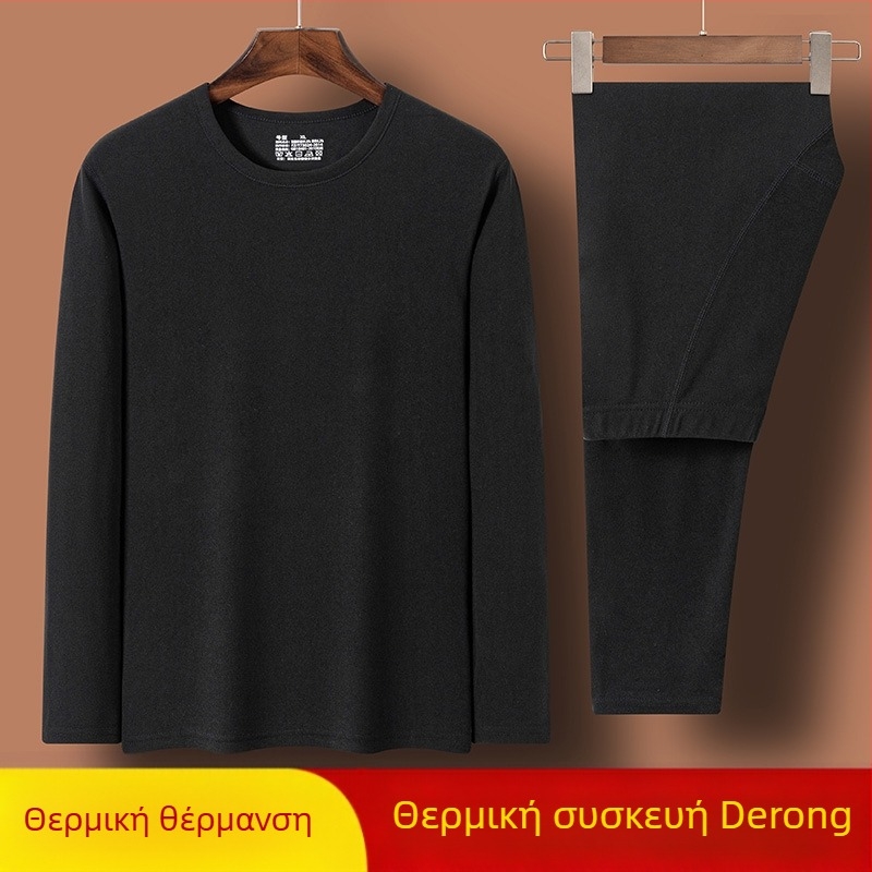 Γερμανικό βελούδινο θερμικό εσώρουχο, ανδρικό και γυναικείο, έτος γέννησης, χειμωνιάτικα κόκκινα φθινοπωρινά ρούχα και παντελόνια, διπλής όψης τρίψιμο, βασικό παλτό διασυνοριακό