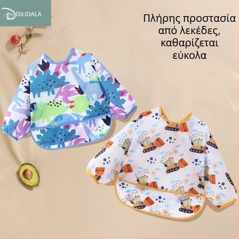 Παιδικό κάλυμμα φαγητού για νηπιαγωγείο, τσάντα φαγητού για κορίτσια, ποδιά μωρού, σαλιάρα, συμπληρωματική τροφή, αντιολισθητική, αδιάβροχη, ανθεκτική στη βρωμιά, 3 ετών