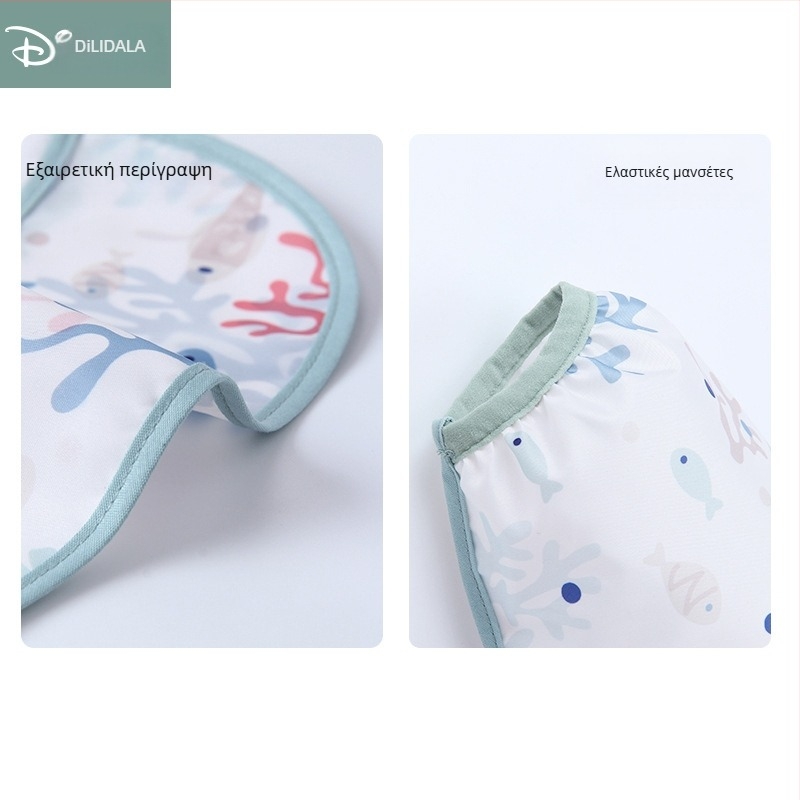 Παιδικό κάλυμμα φαγητού για νηπιαγωγείο, τσάντα φαγητού για κορίτσια, ποδιά μωρού, σαλιάρα, συμπληρωματική τροφή, αντιολισθητική, αδιάβροχη, ανθεκτική στη βρωμιά, 3 ετών