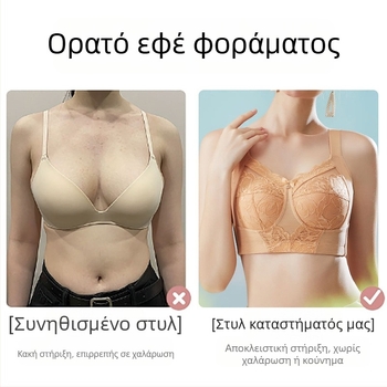 Γυναικείο εσώρουχο με μεγάλο στήθος, λεπτό, σε όλο το στήθος, άνετο, ρυθμιζόμενο σουτιέν για μεγάλα μεγέθη, με αντικραδασμική προστασία