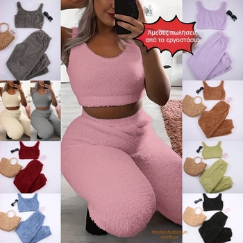 New Explosions Φθινόπωρο και Χειμώνας Cross-border Goose Powder Γυναικείο Casual Γιλέκο Δύο Τεμαχίων Παντελόνι Αθλητικό Συνδυασμός Κοστουμιών Αρχική Γυναικεία Ρούχα