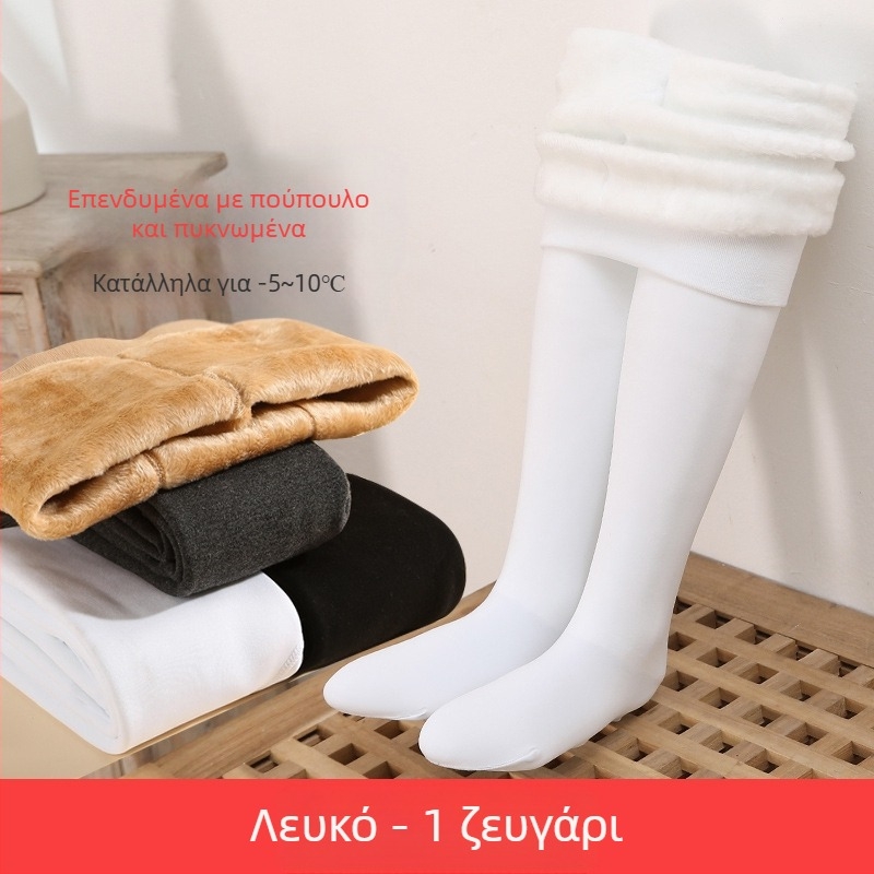 Κολάν χορού για κορίτσια για την άνοιξη, το φθινόπωρο και τον χειμώνα, με επένδυση από φλις και χοντρό ύφασμα, λευκά κολάν ειδικά για μπαλέτο, λεπτό παιδικό καλσόν από φλις