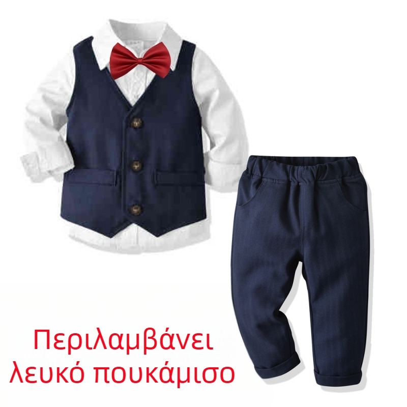 Σετ Φορέματος για Αγόρια, Επίσημο Φόρεμα, Παιδικό, Βρεφικό, Γιλέκο, Παντελόνι, Φόρεμα Τετραμερούς Φόρεμα, Βρετανικού Στυλ, για Γάμους