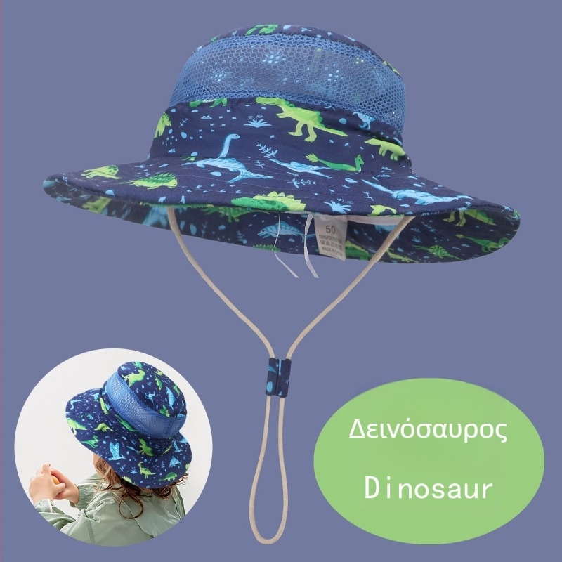 Παιδικό Καπέλο Ηλίου Καλοκαιρινό Αναπνεύσιμο Πλέγμα Κινούμενα Σχέδια Δεινοσαύρων Εκτύπωση Εξωτερικού Ηλίου για Αγόρια και Κορίτσια Καπέλο Ηλίου για Μωρό