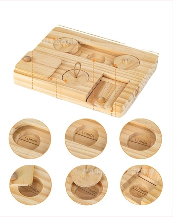 Μπαμπού τροφοδότης χάμστερ Golden Bear ξύλινος τροφοδότης παιχνιδιών για σνακ χάμστερ για εξωραϊσμό μπολ σίτισης κατοικίδιων ζώων